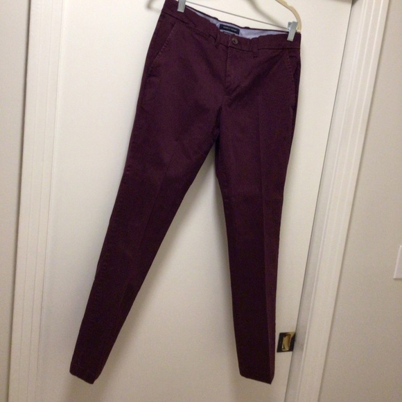 Mens Tommy Hilfiger Slim Fit Stretch Khaki Pants - Picture 1 of 4